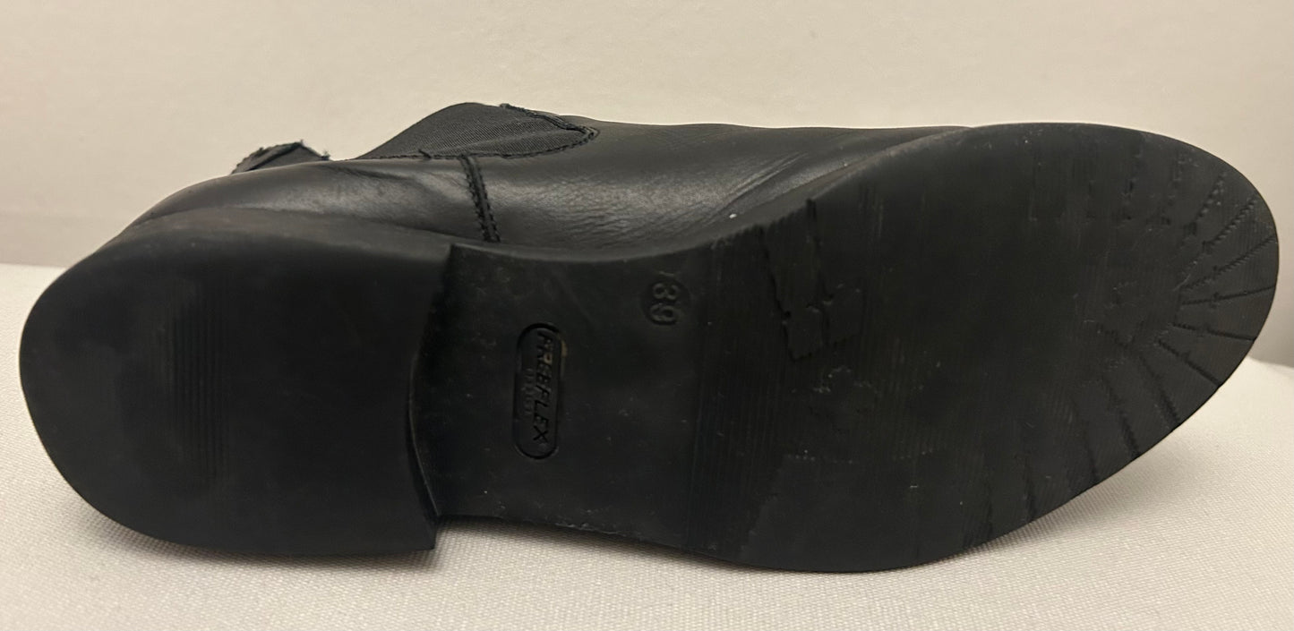 Black JONES Ladies Leather Ankle Boots