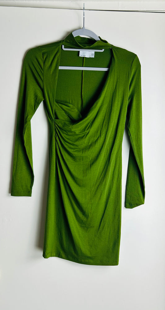 Dark Green ASOS Long Sleeved Dress