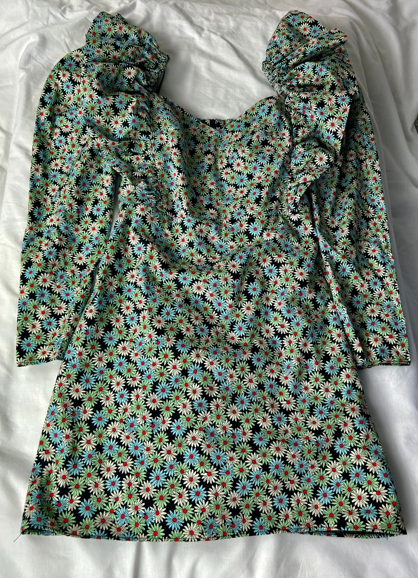 Green Puff Sleeve Zara Dress