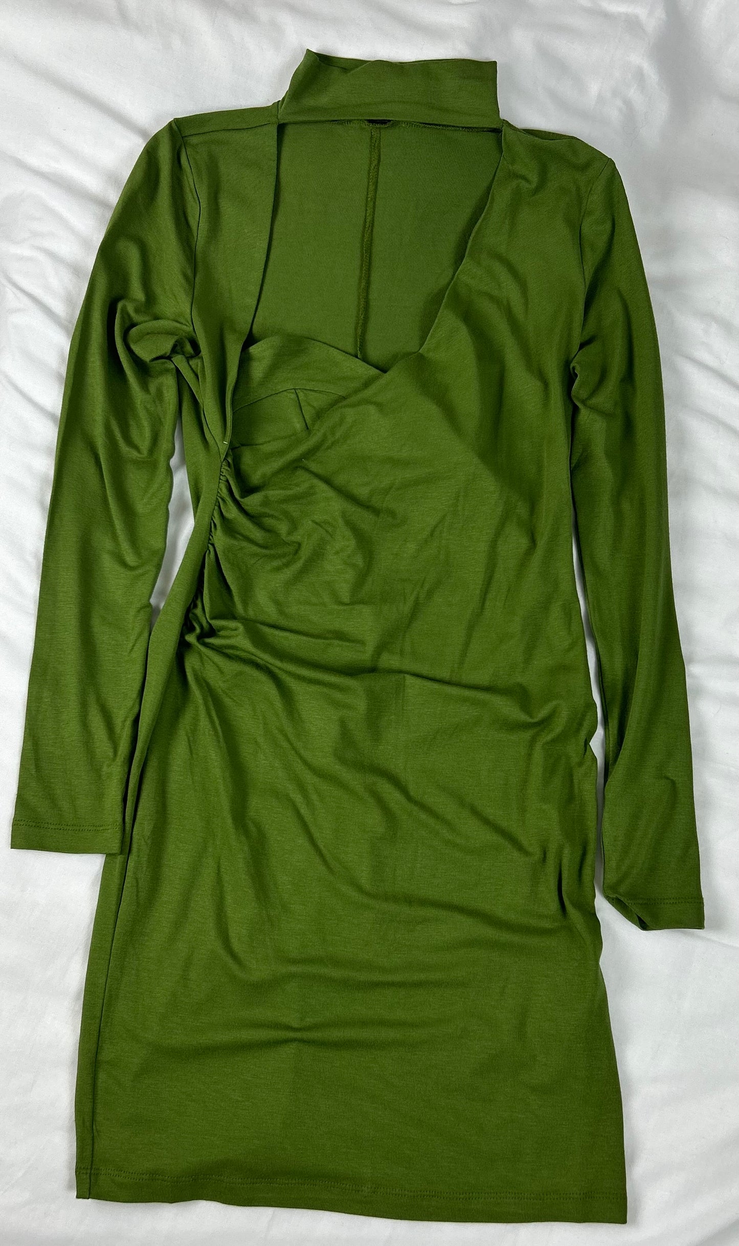 Dark Green ASOS Long Sleeved Dress