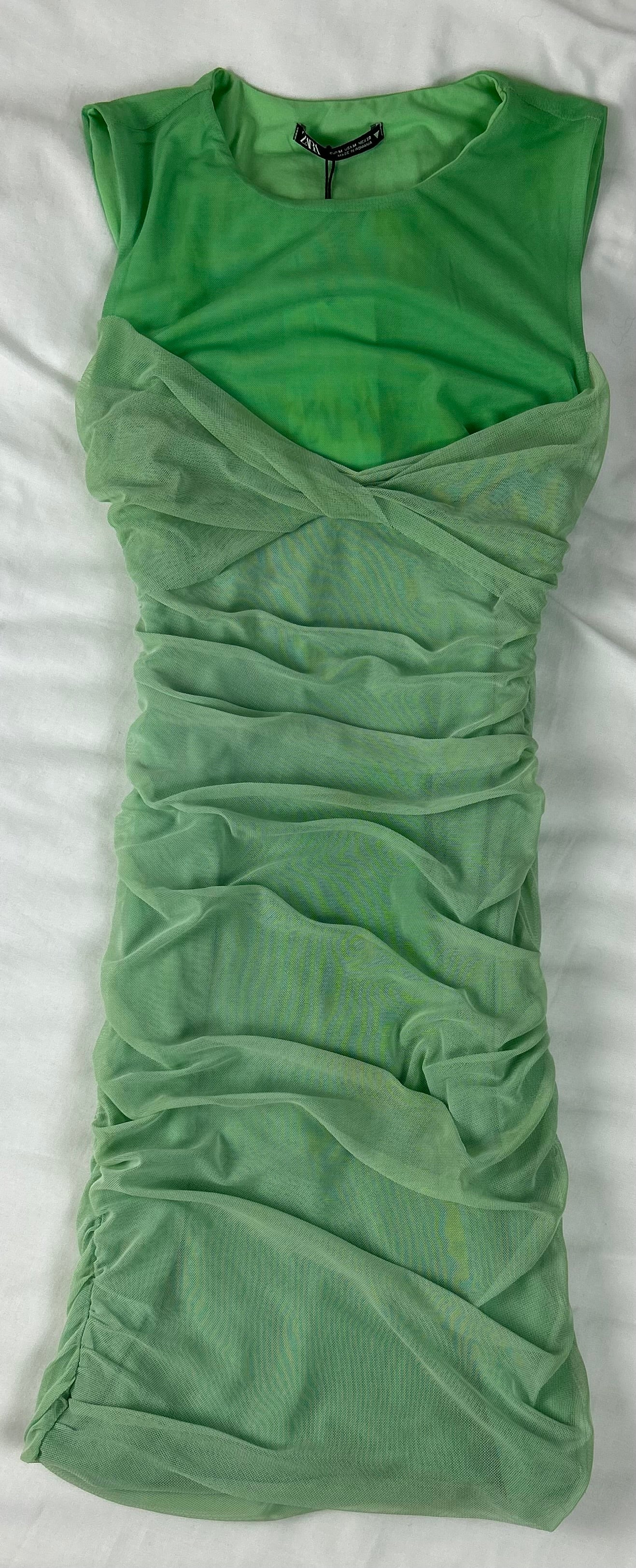 Green Zara Sleeveless dress