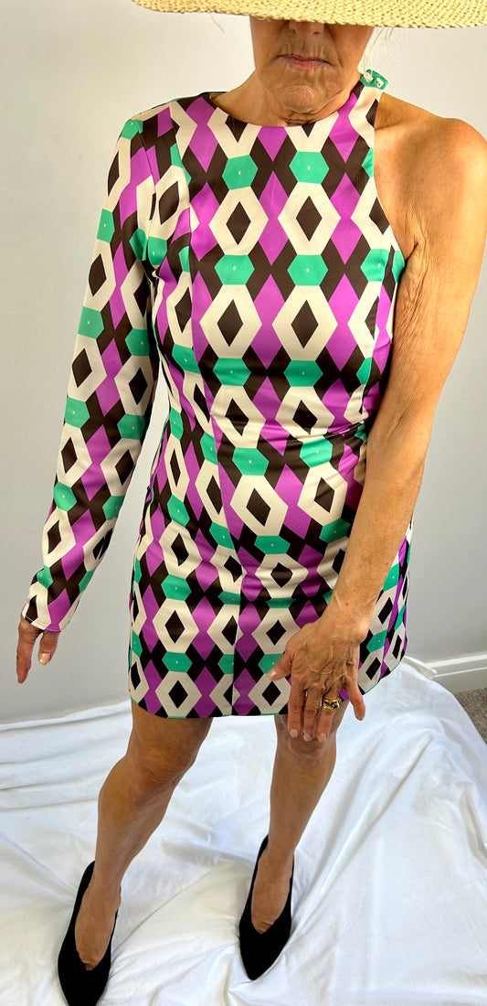 Multi Colour Asymmetrical Zara Dress