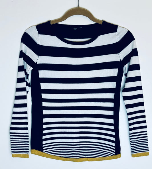 Breton Style M&Co Navy & White Sweater
