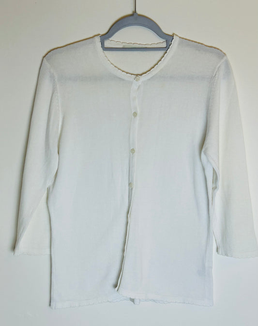 White M&S Cotton summer cardigan