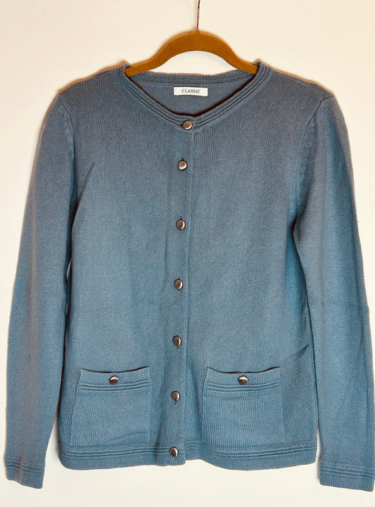 Blue M&S long sleeved cardigan
