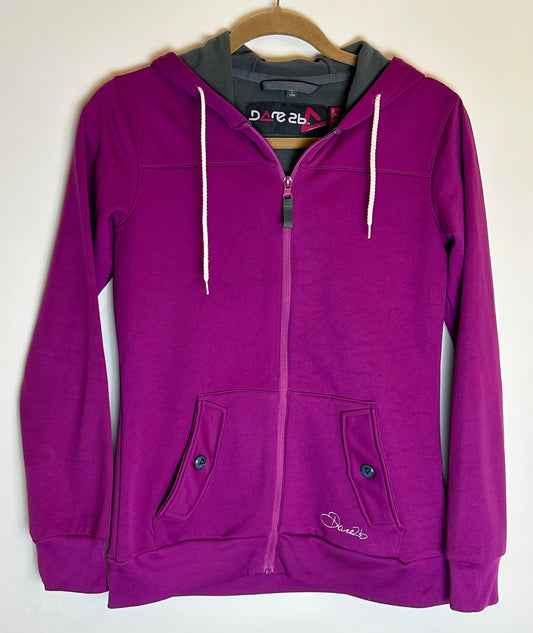 Dark Cerise pink DARE 2 BE Zip Front Hoodie