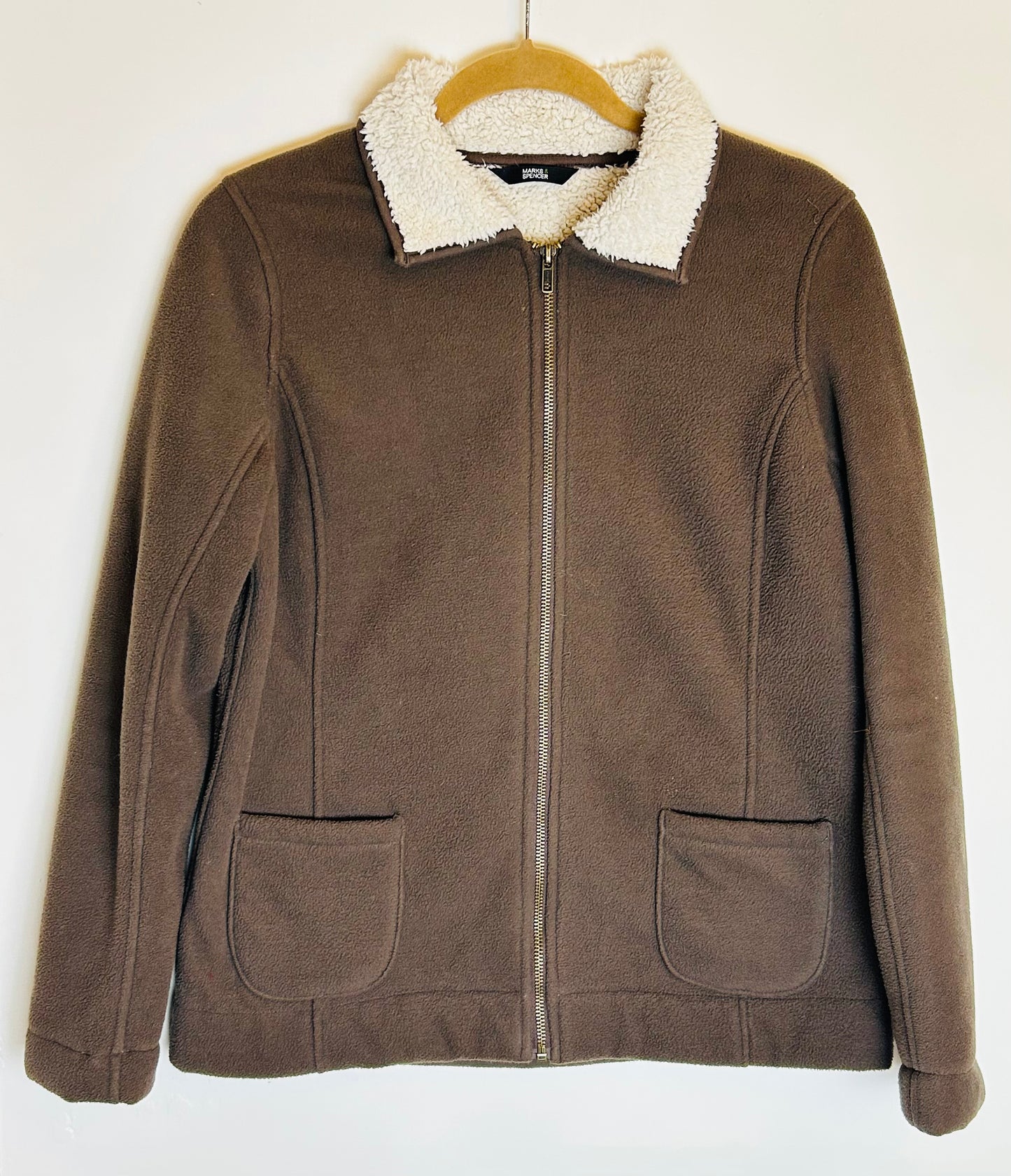 Brown M&S Front Zip, Fur Lined Fleece