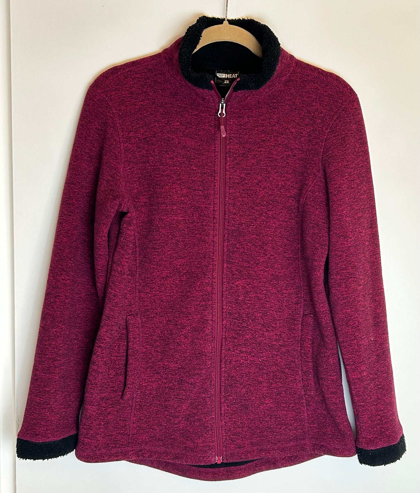Burgundy 32 Degree Zip Fleece, fur lined