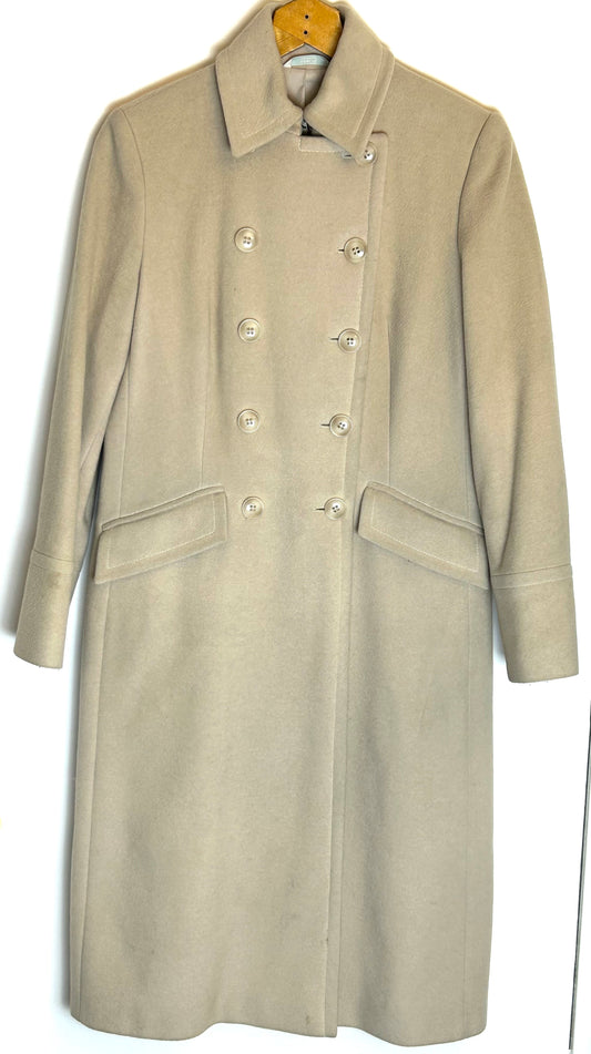 Beige M&S Double Breasted Coat