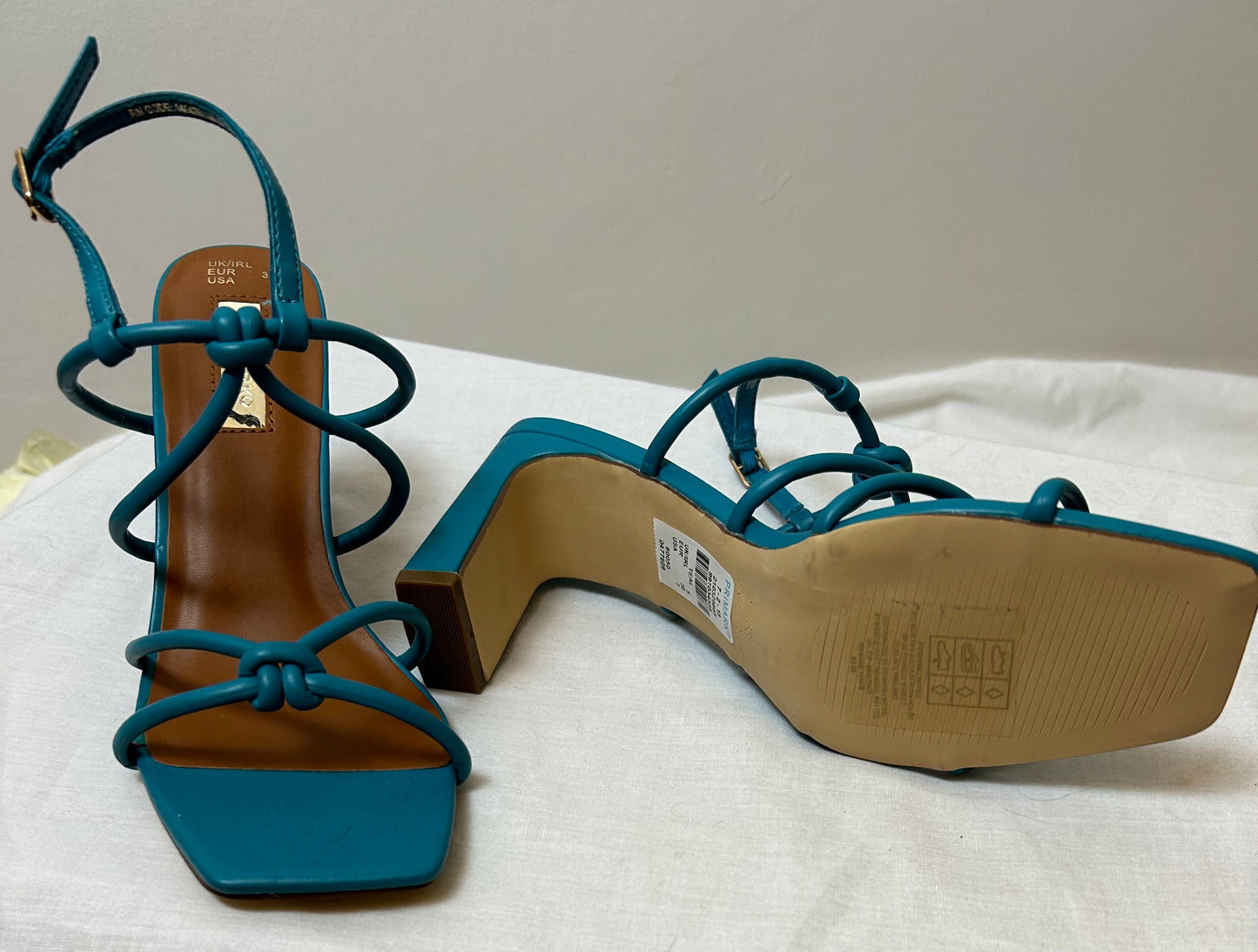 Turquoise Strappy Sandals