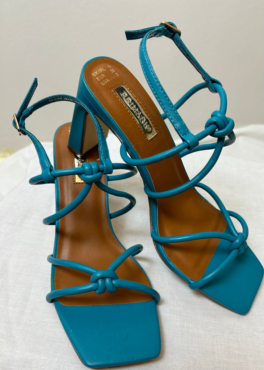 Turquoise Strappy Sandals