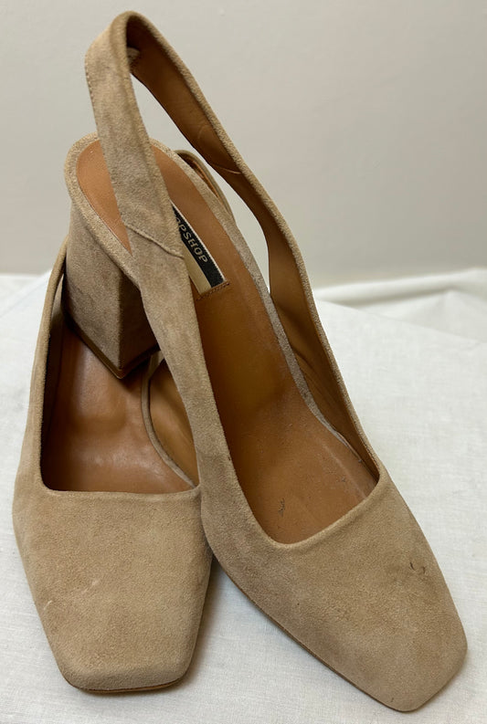 Beige Top Shop  Sling Back Shoes
