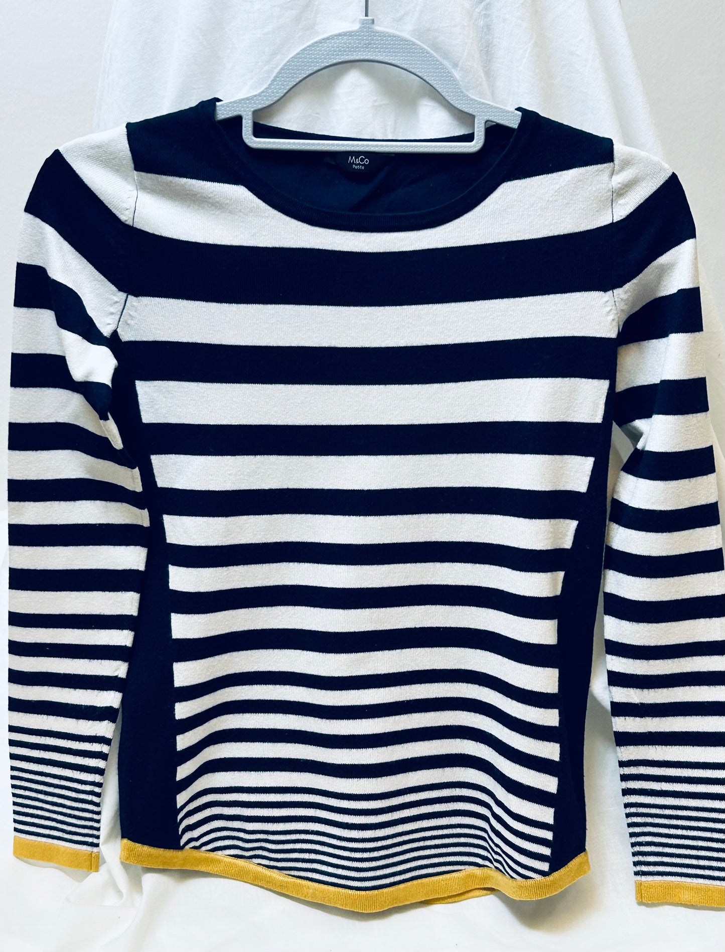 Breton Style M&S Navy & White Sweater