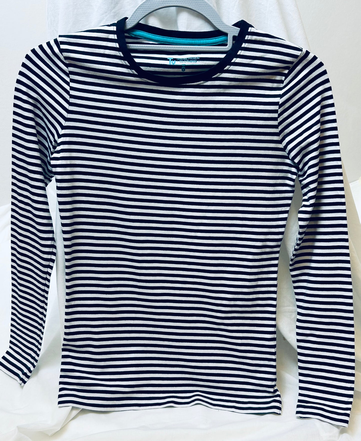 Fine Striped M&S Long Sleeved T Shirt