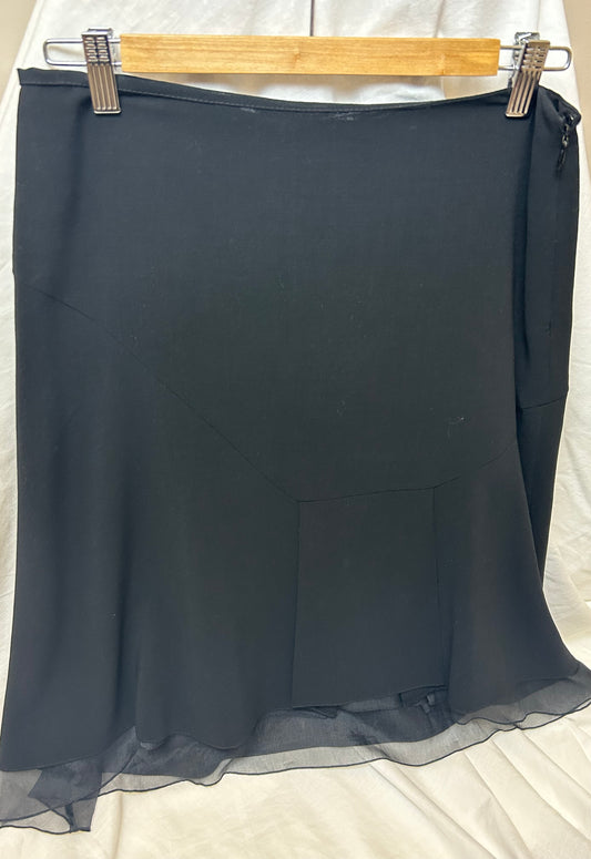 Black Mariella Burane Chiffon/ Crepe skirt