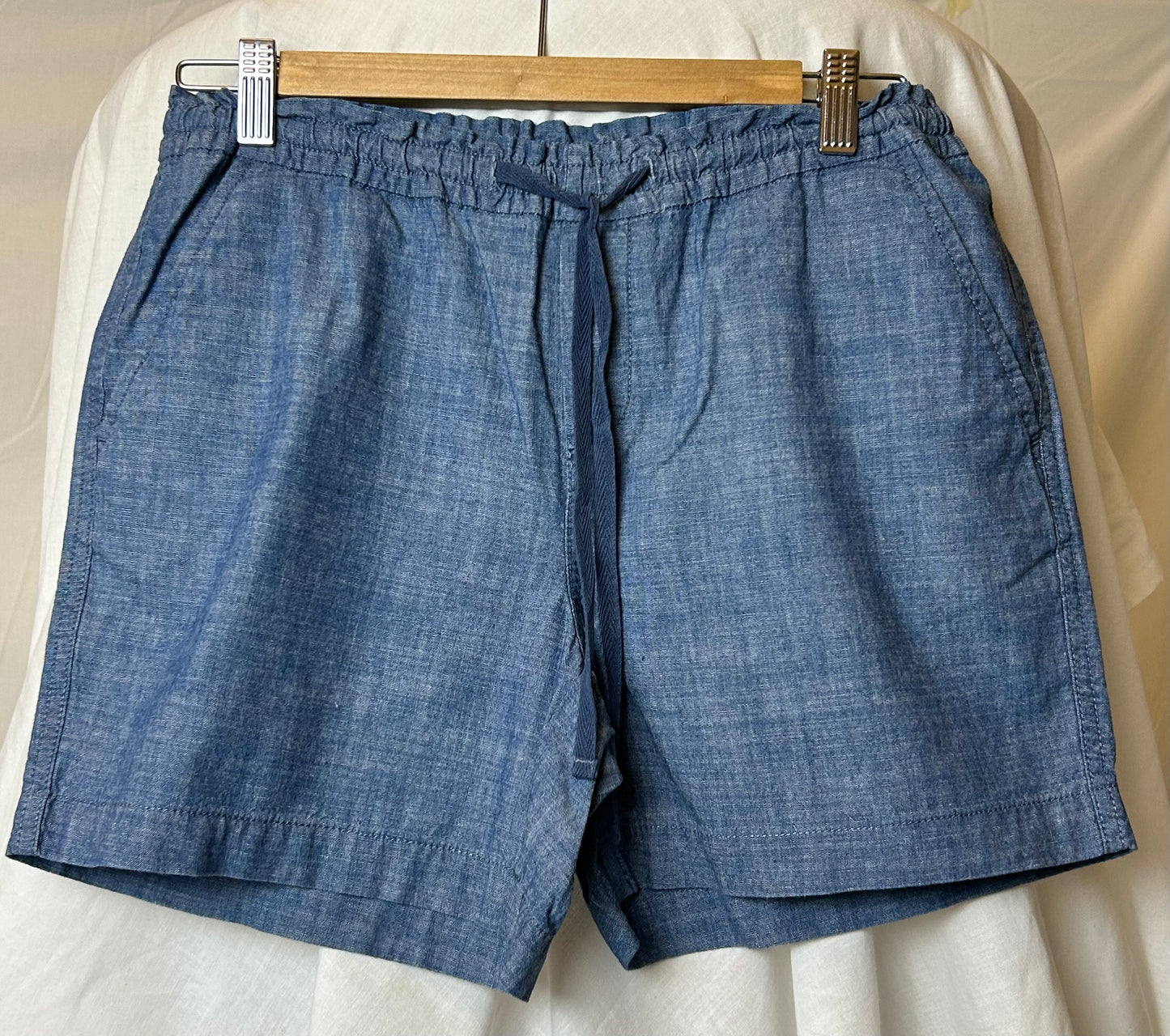 Blue Denim Cotton Shorts