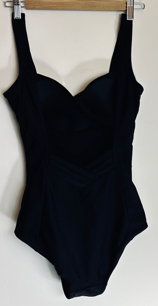 Black Ruched Swimsuit/ Beachwear