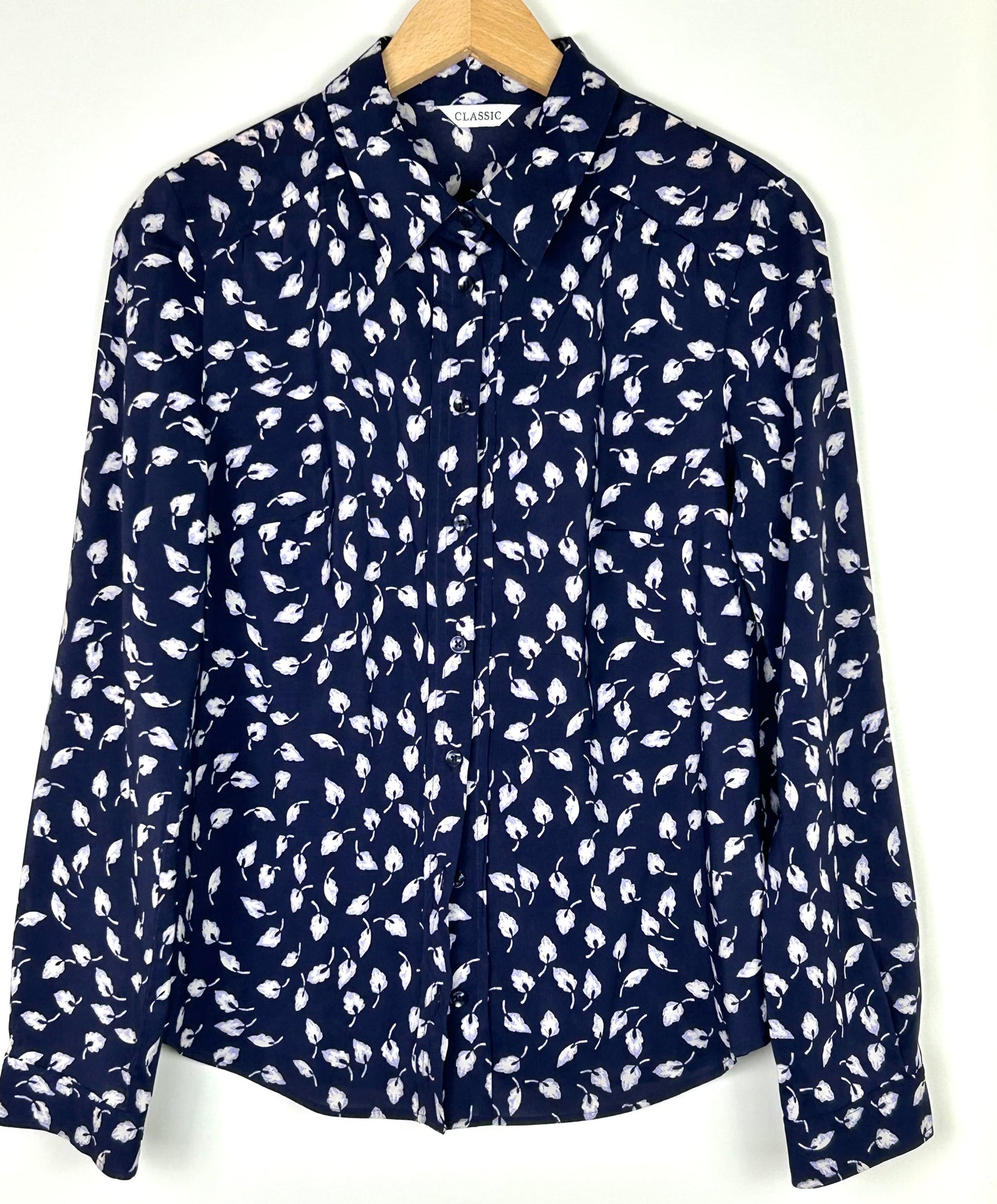 Purple and White Blouse