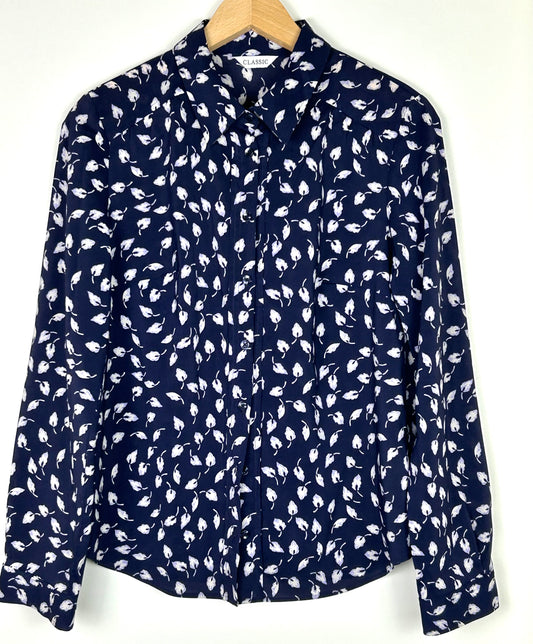 Purple and White Blouse