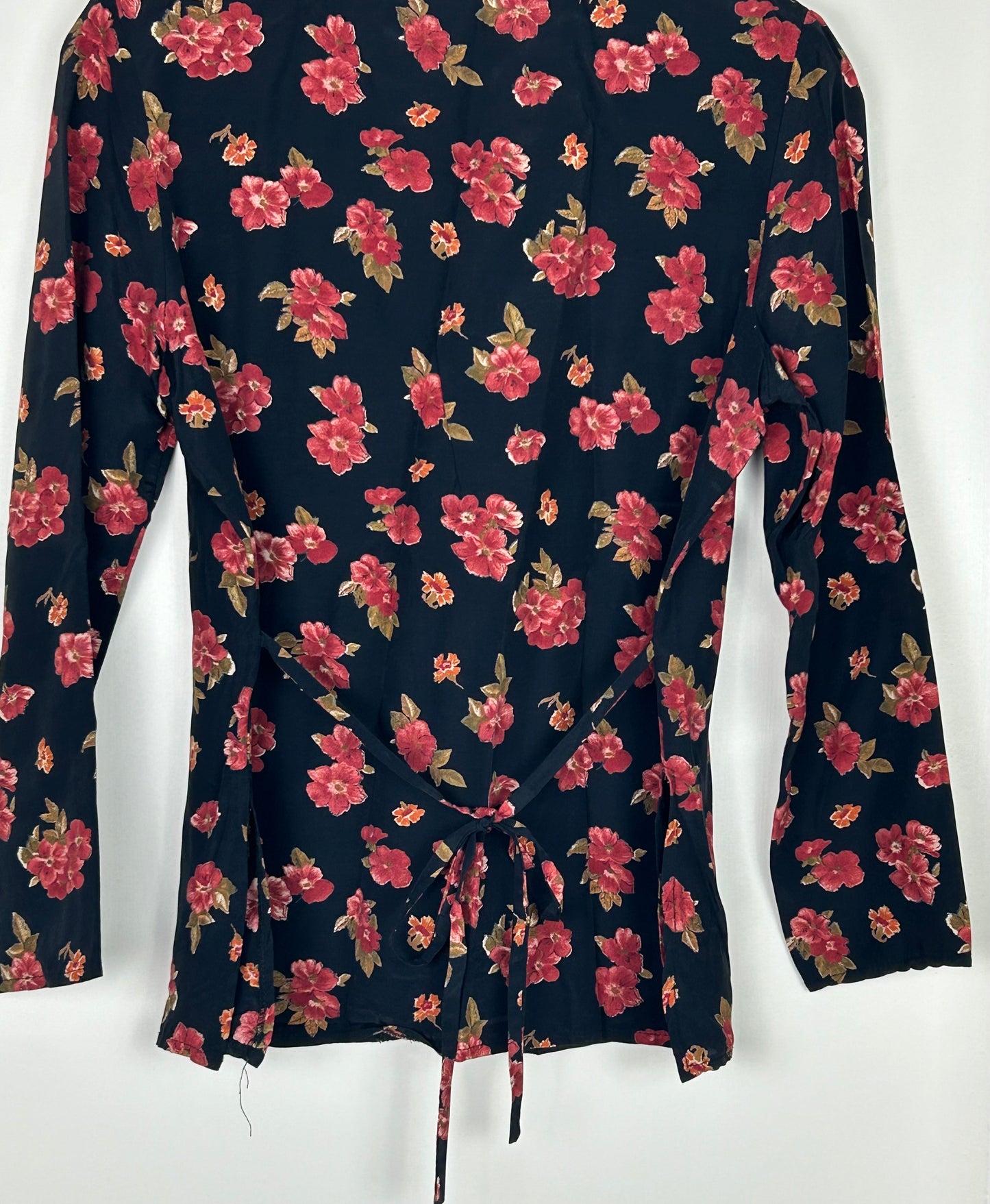 Black and Red Floral BHS Blouse