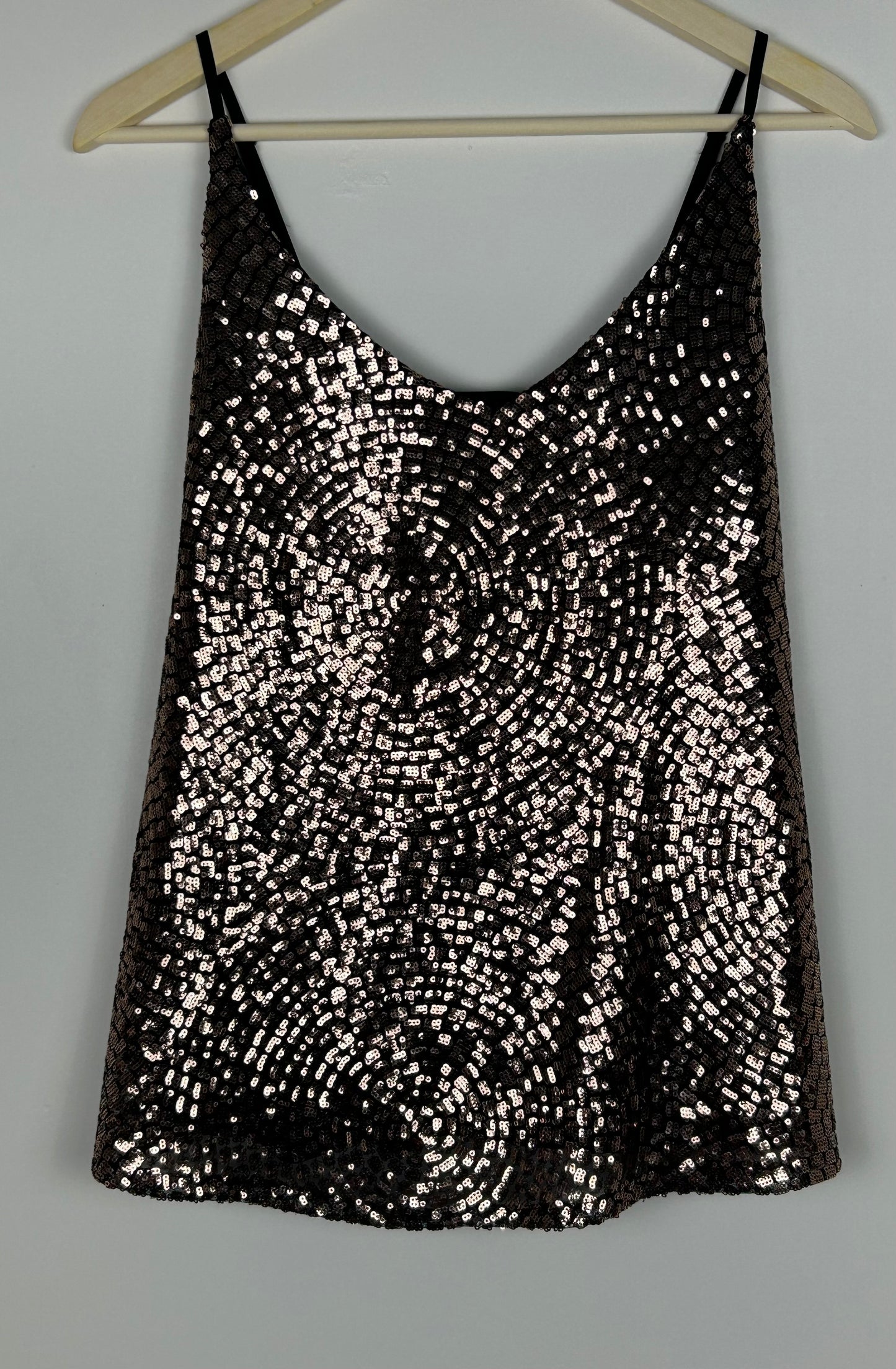 Bronze Sequinned Vest Top