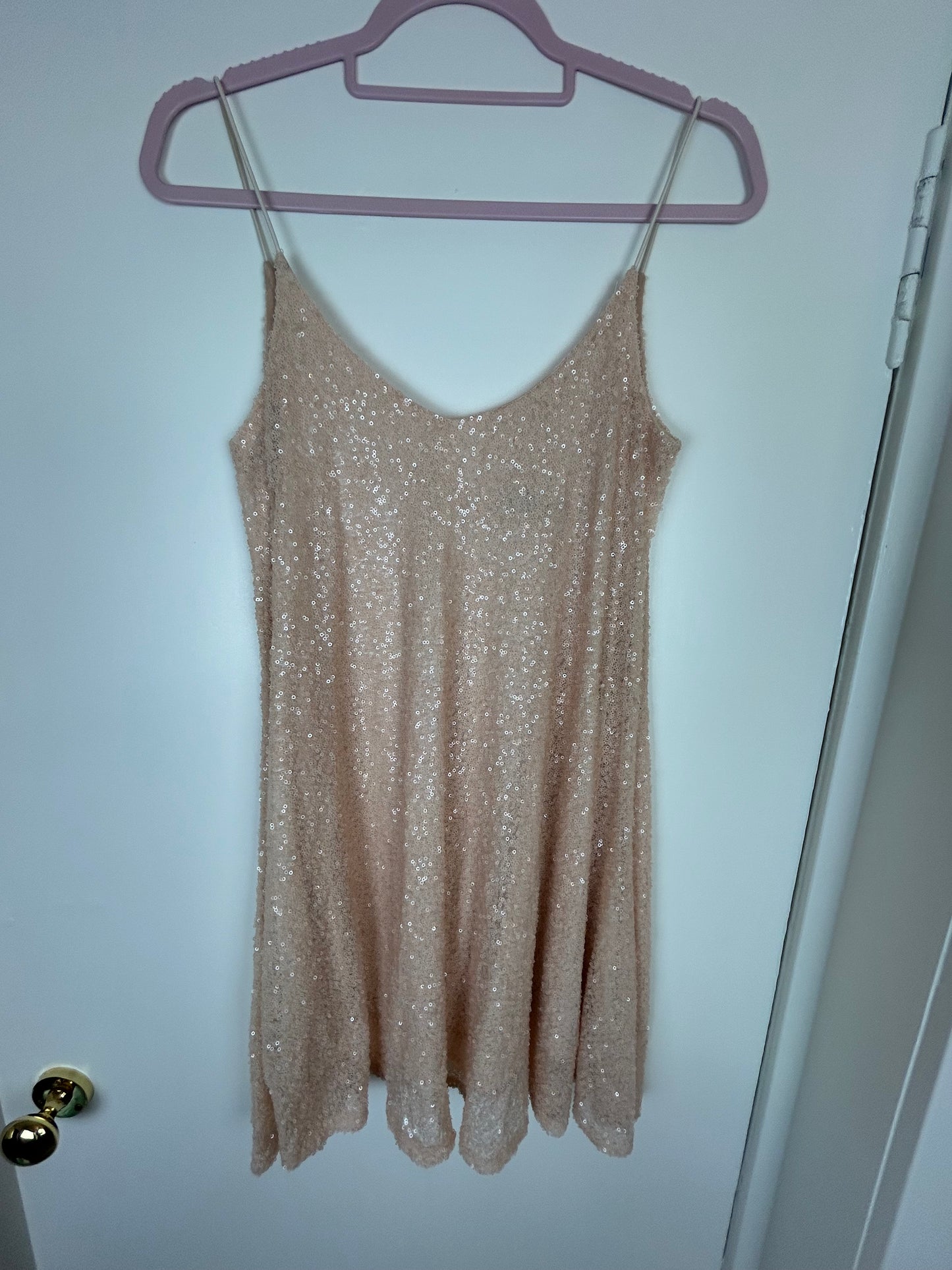 Pink Misguided Sparkly Dress