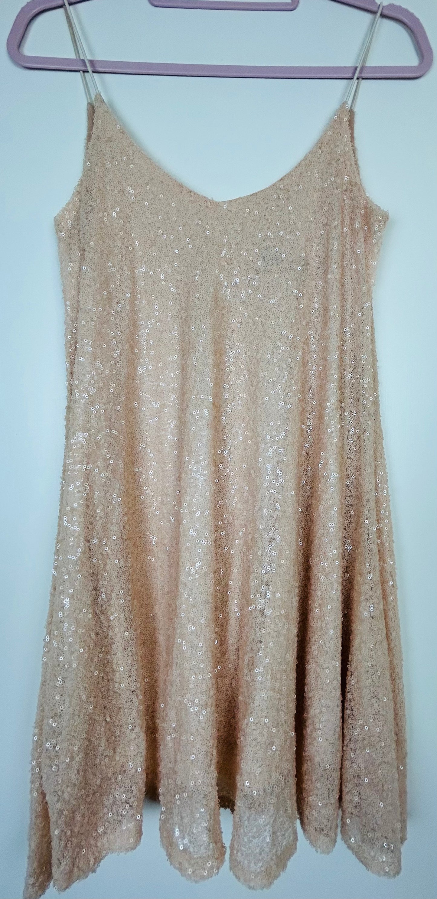 Pink Misguided Sparkly Dress