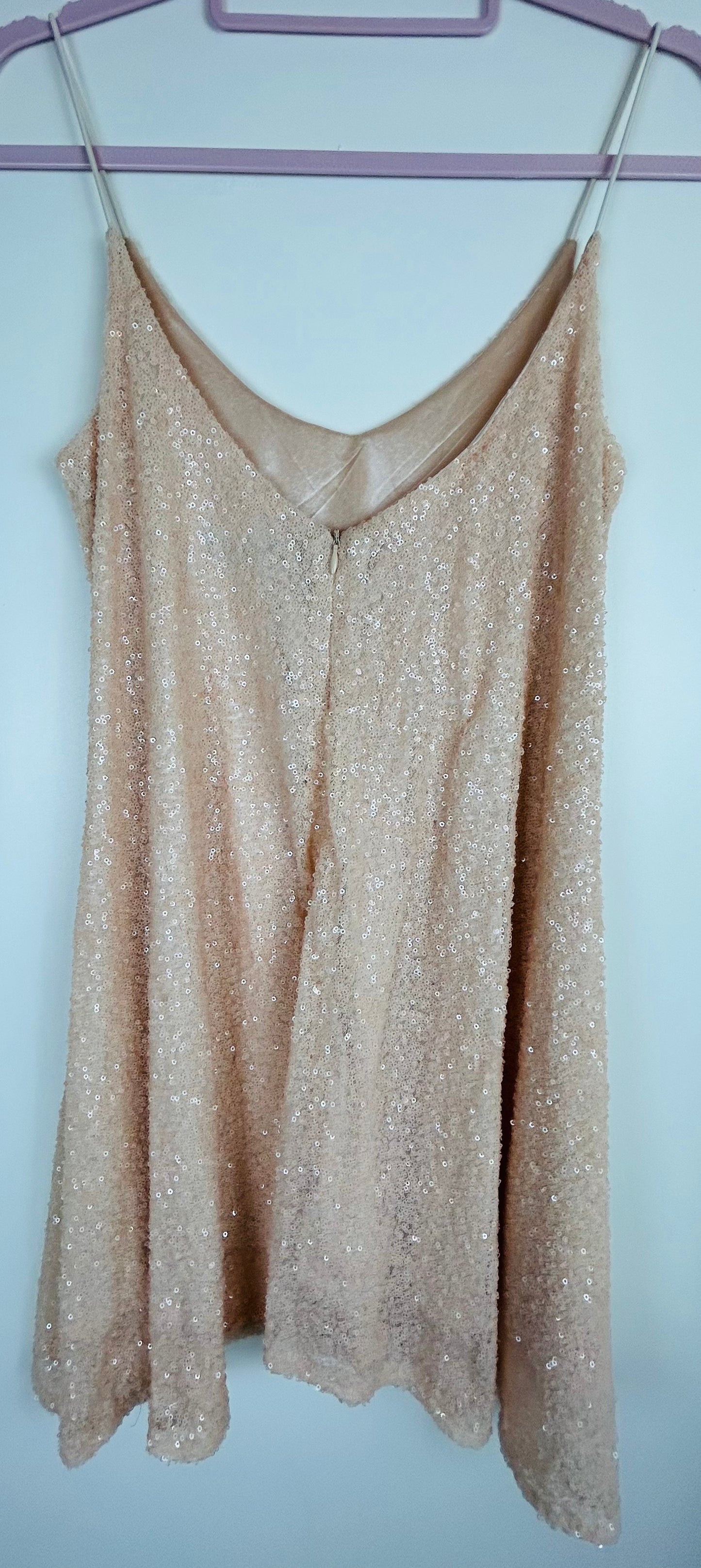 Pink Misguided Sparkly Dress