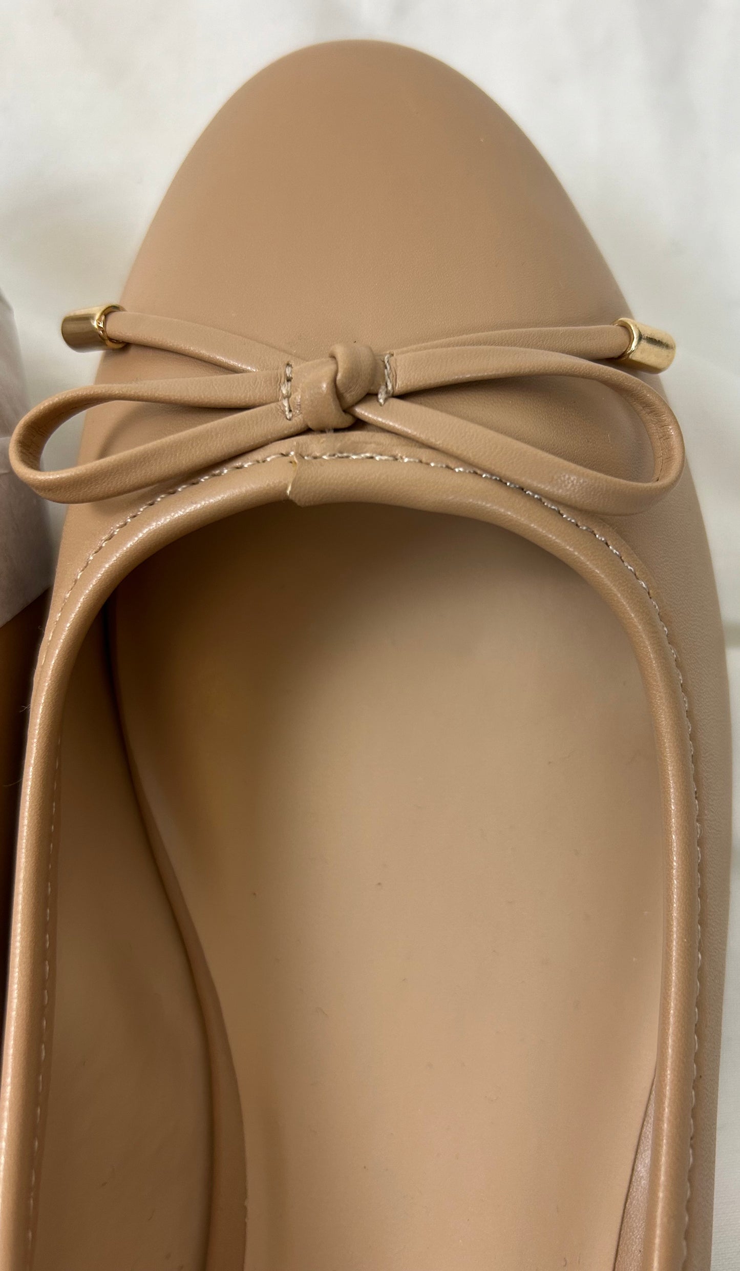 Beige Ballerina Flat Office Shoes