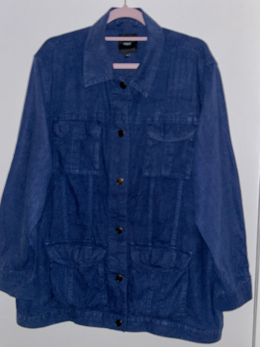 Blue Linen  Next Shirt Style Jacket