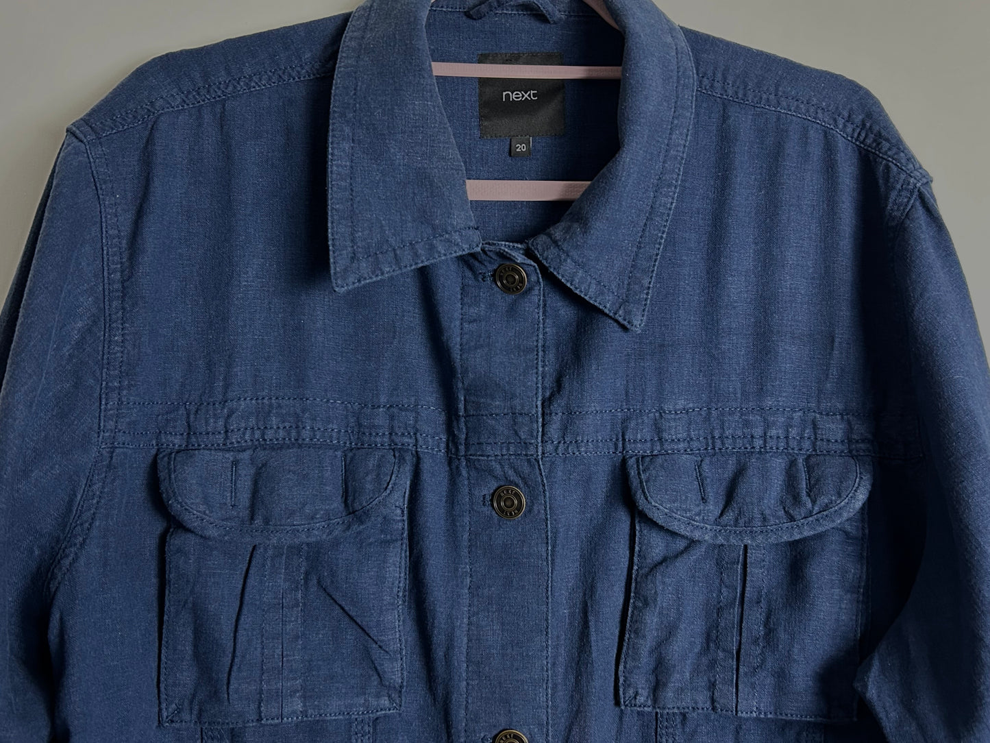 Blue Linen Next Shirt Style Jacket