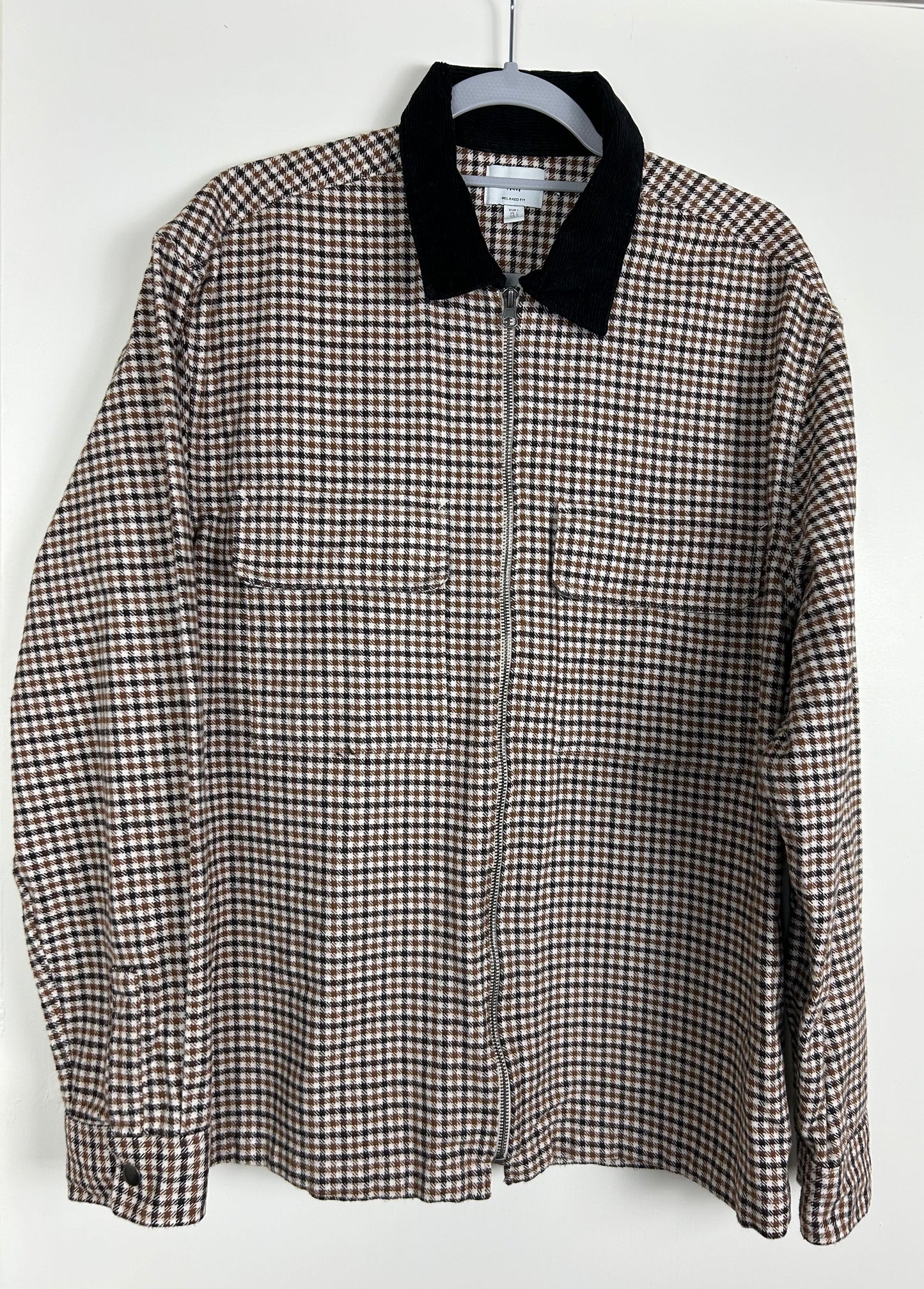 Brown & Beige Checked H&M Jacket