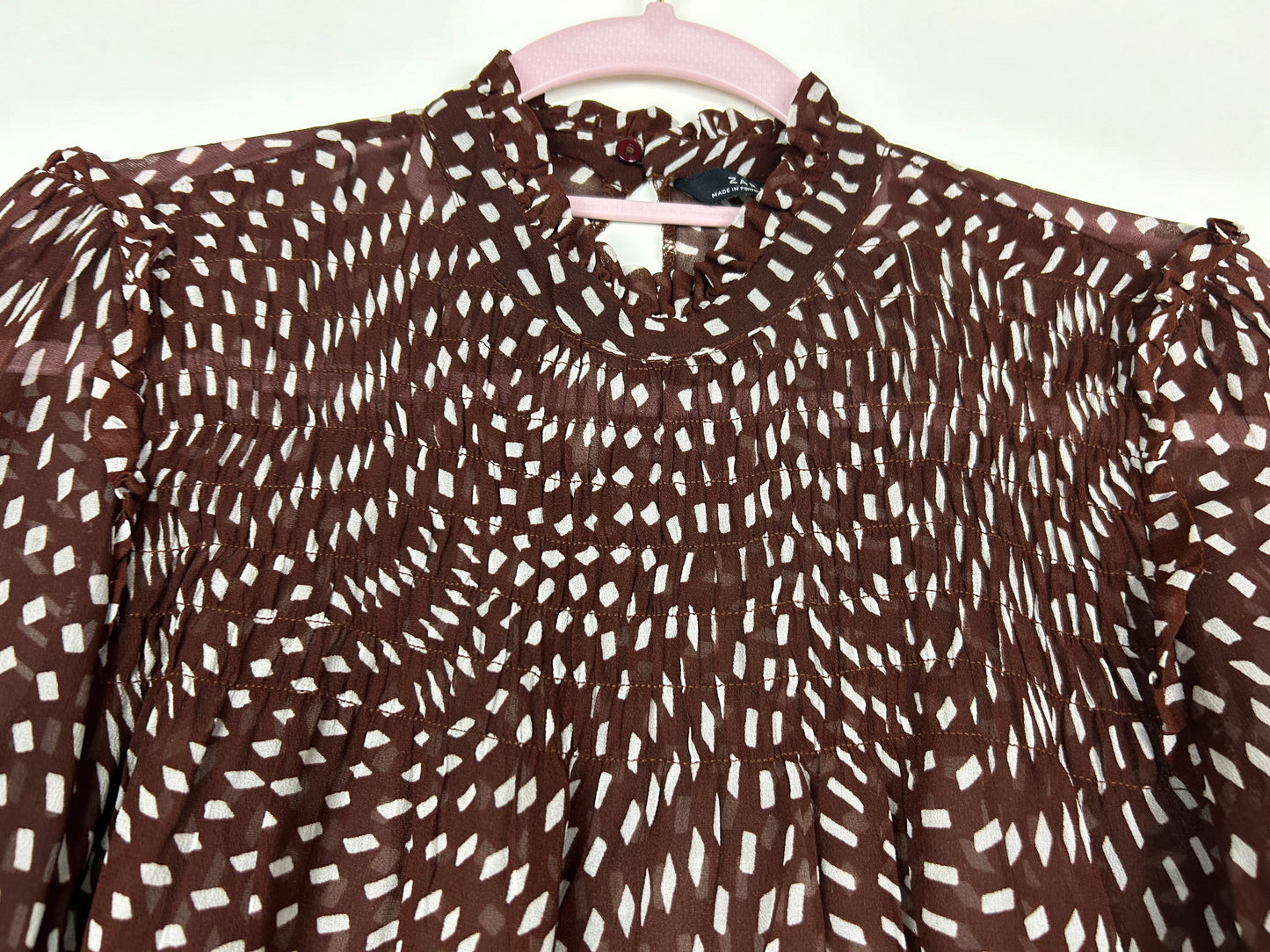 Burgundy Long Sleeve Zara Blouse