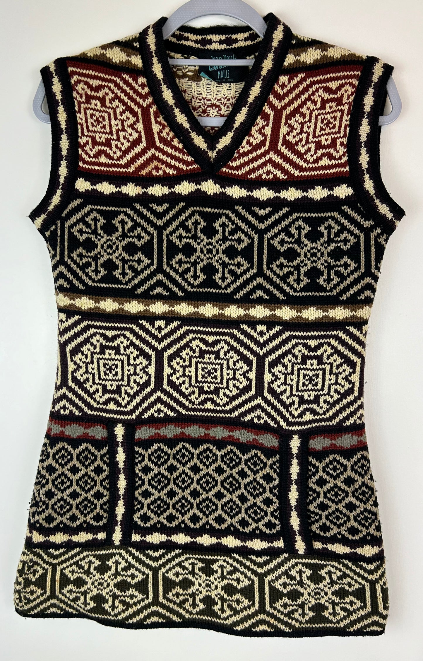 Multi Neutral Coloured Jean Paul Gaultier Sleeveless Tunic Dress
