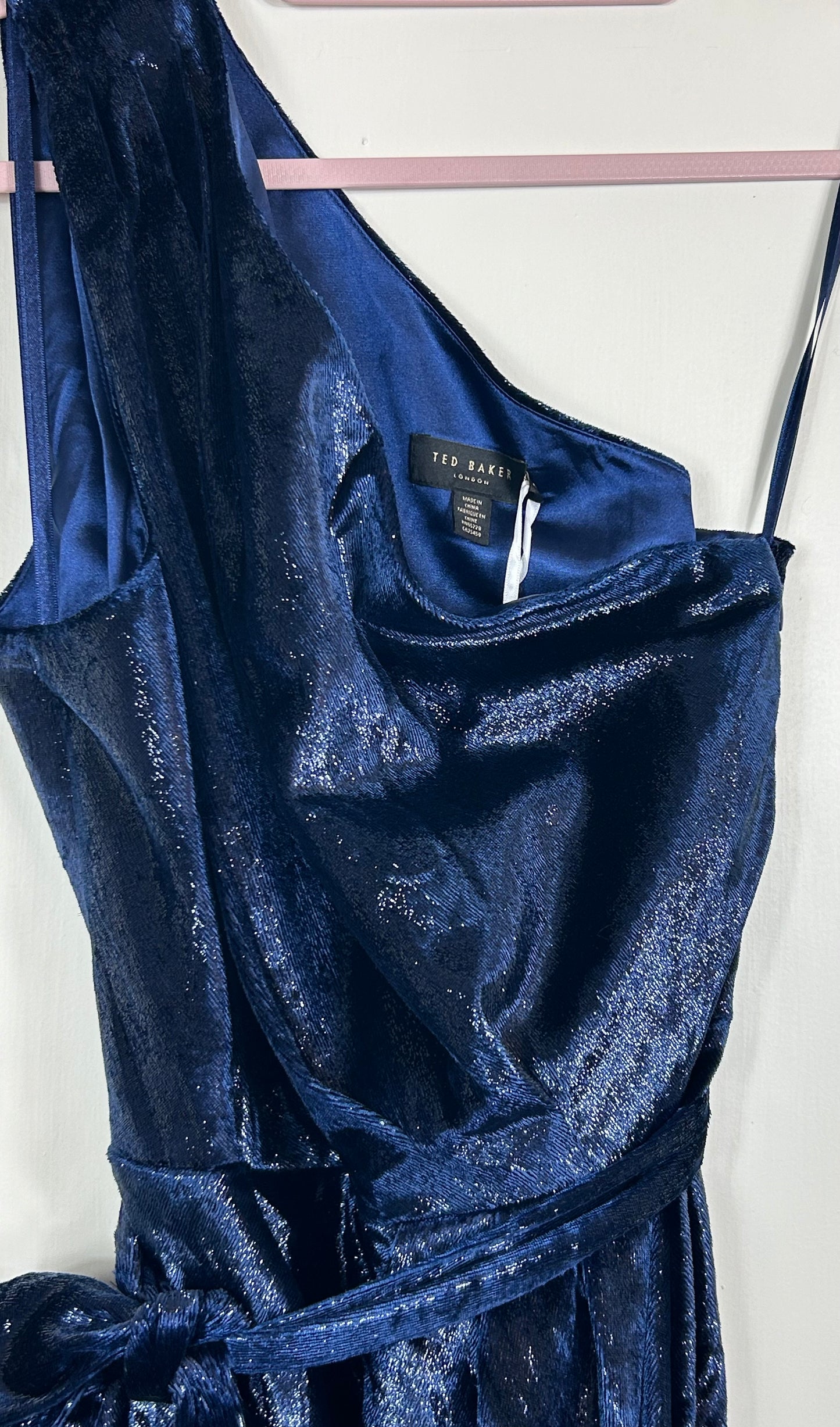Blue Ted Baker Asymmetrical Dress