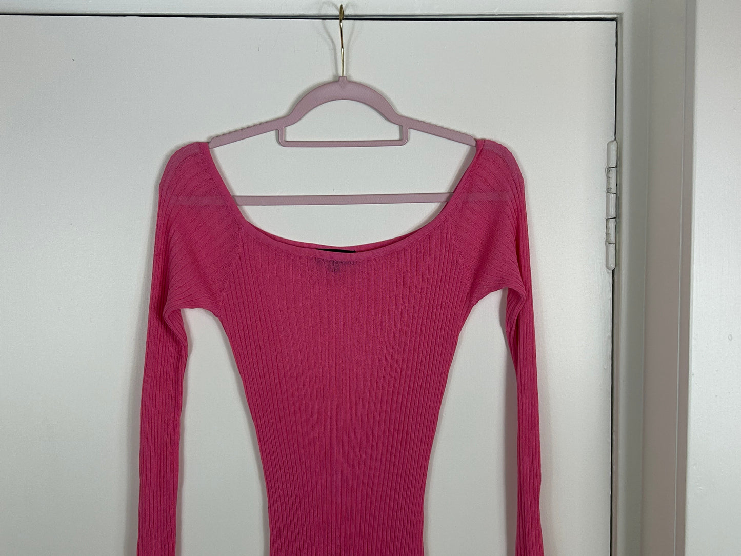 Pink Long Knitted Dress