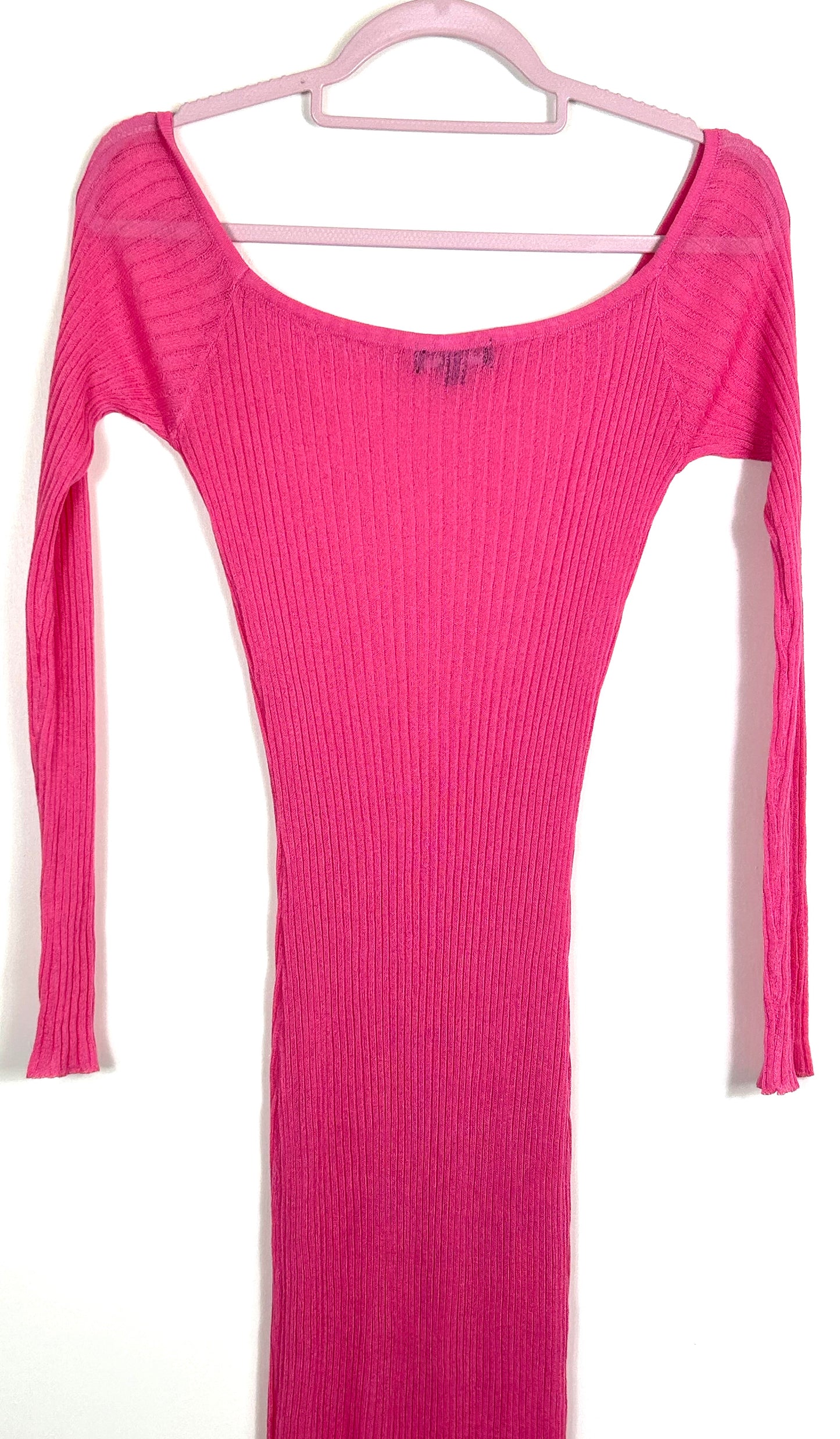 Pink Long Knitted Dress