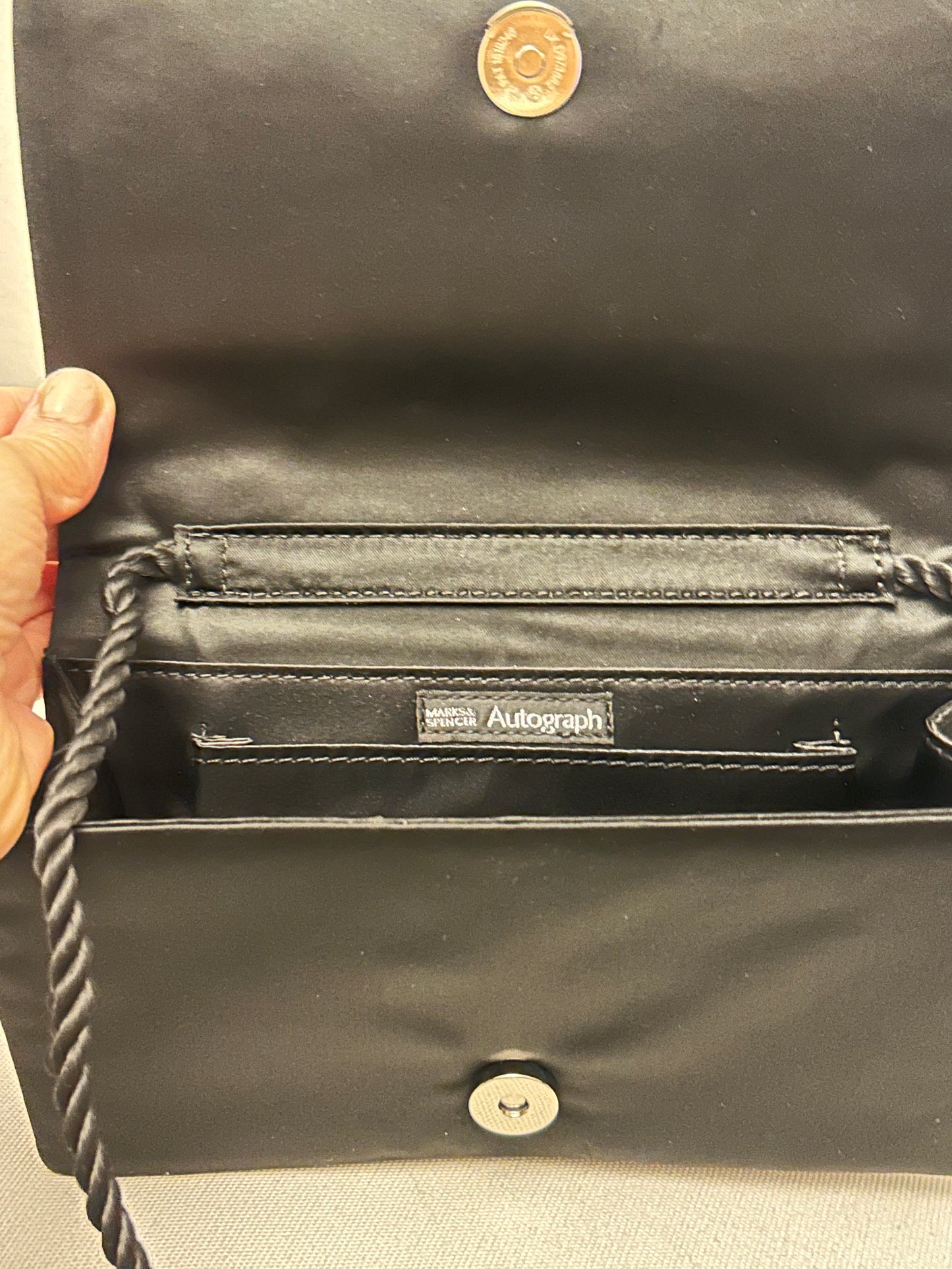 Black M& S Autograph Sequins Evening Bag