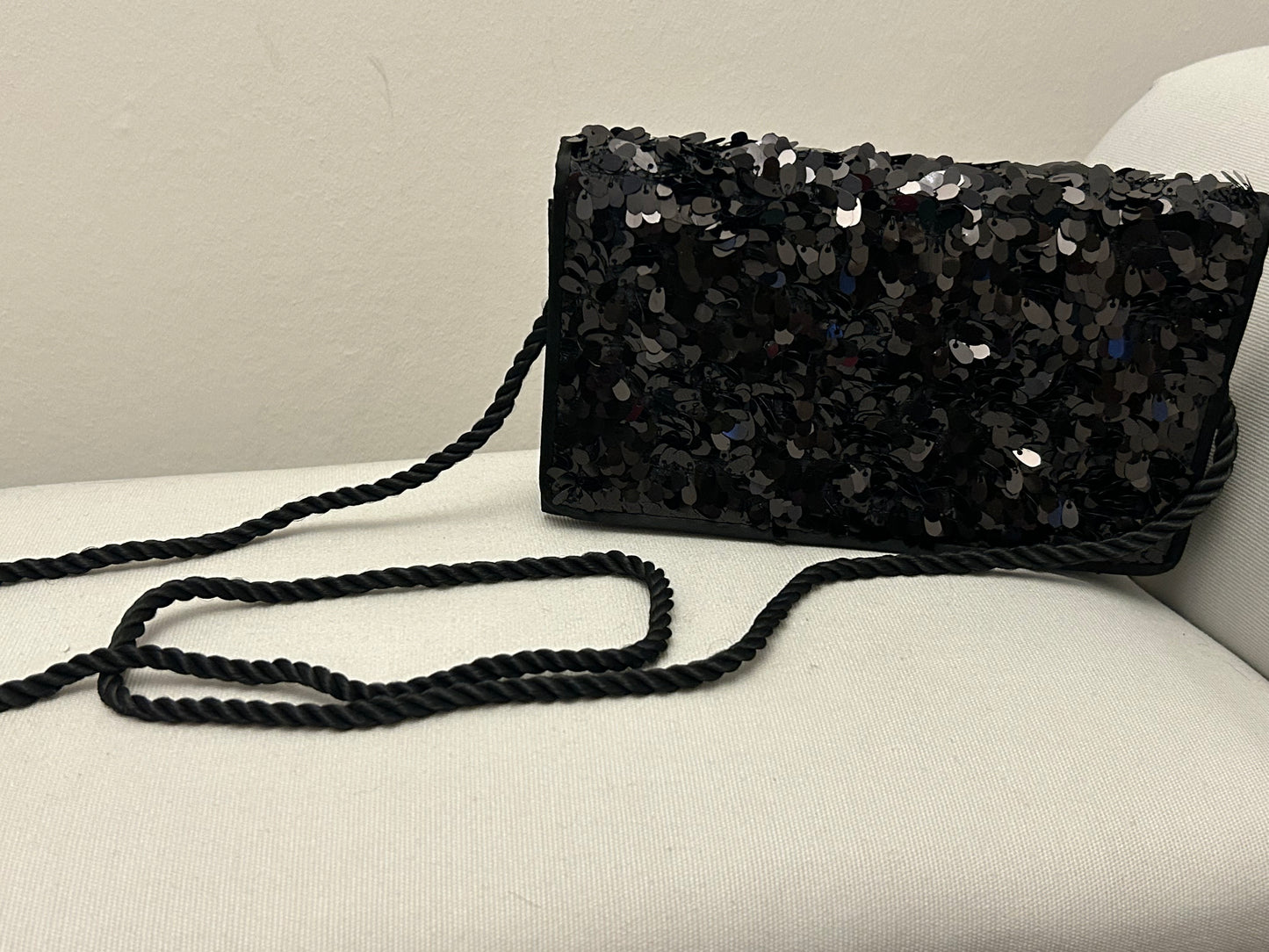 Black M& S Autograph Sequins Evening Bag