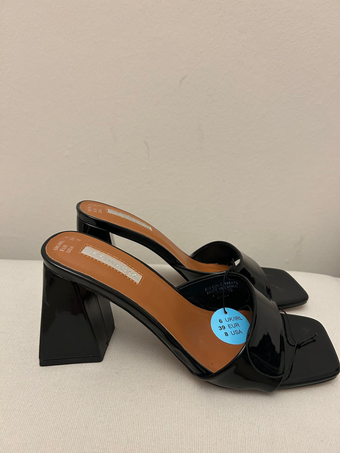 Black Patent Primark Mules