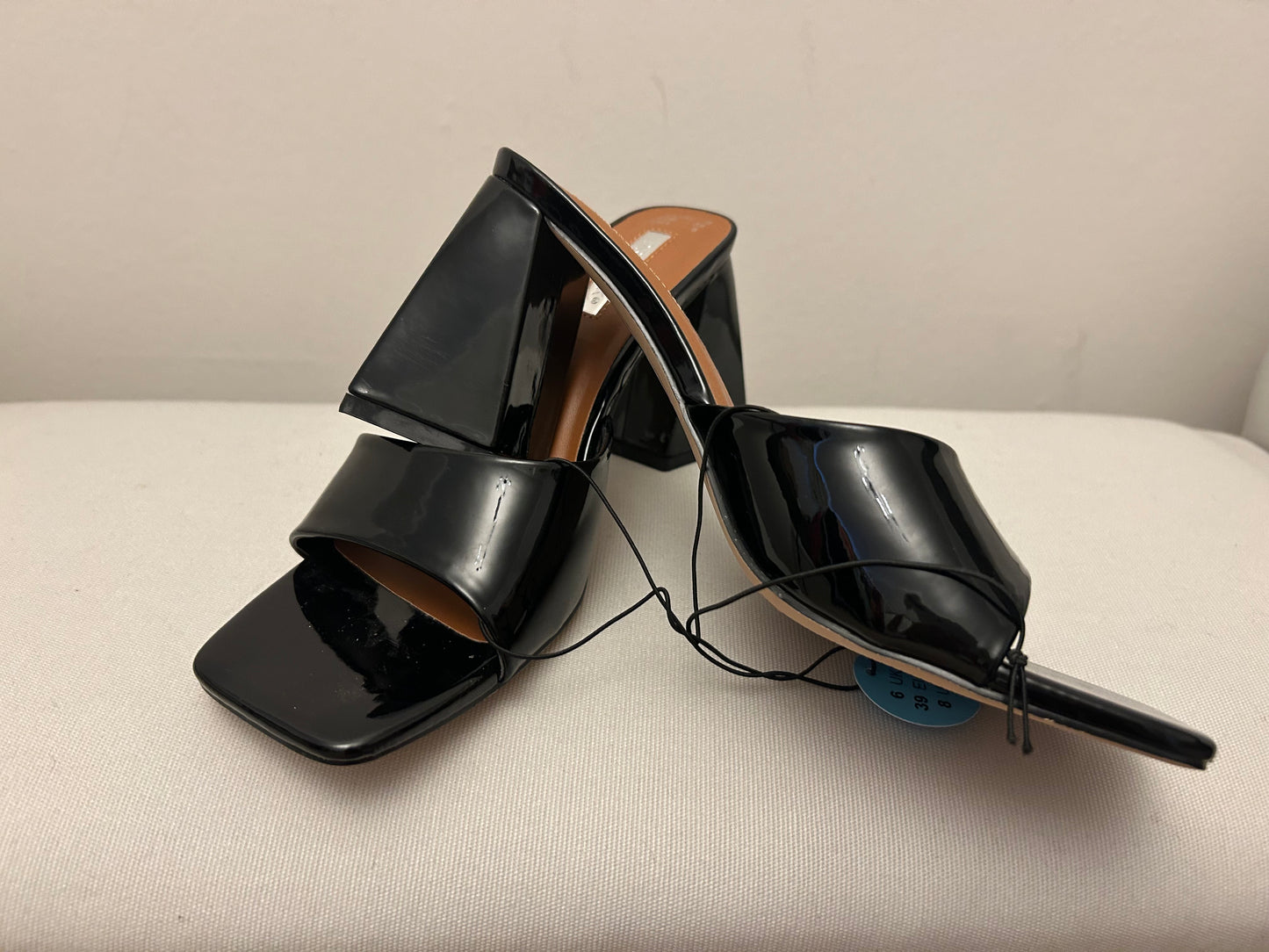 Black Patent Primark Mules