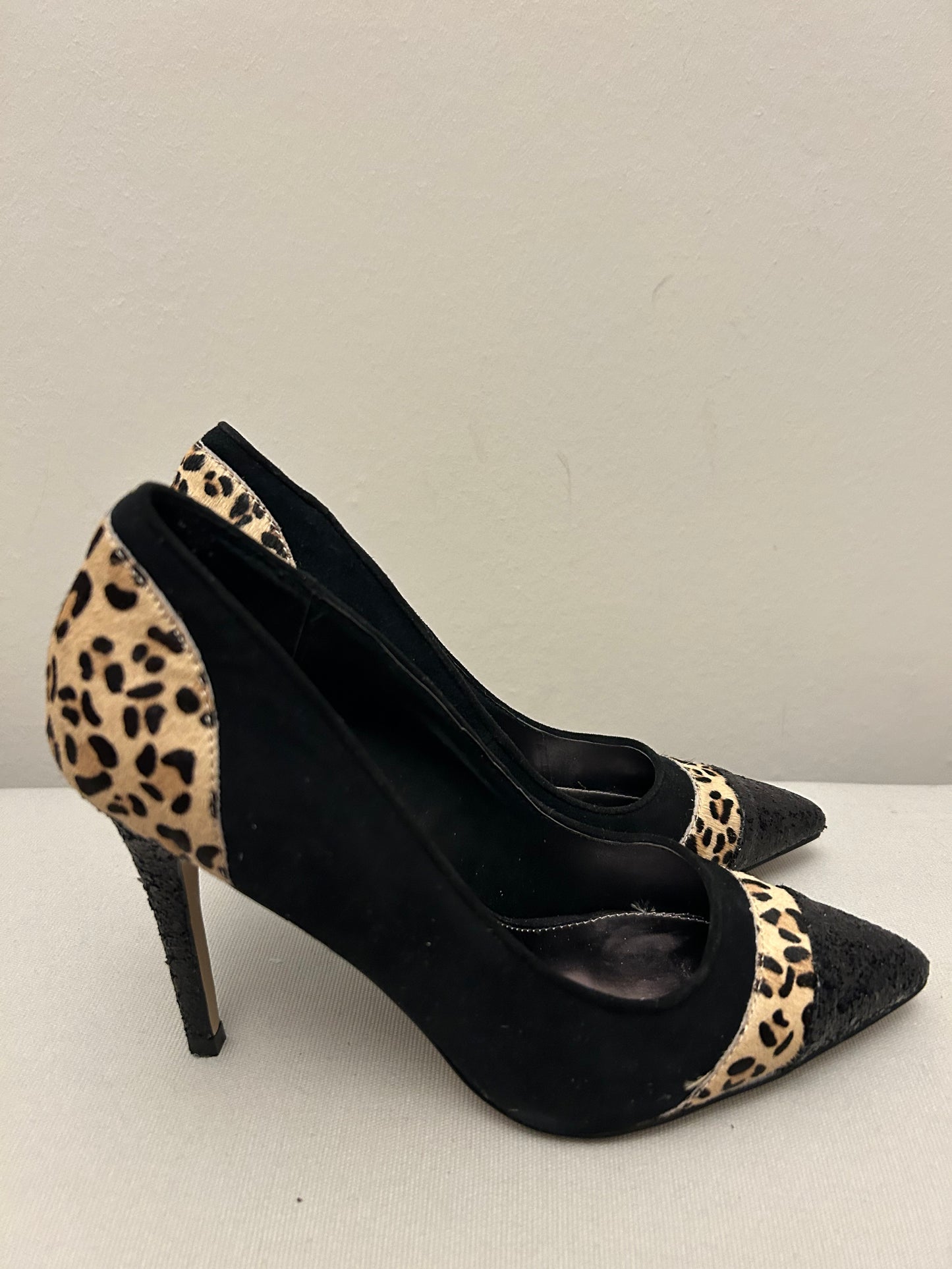 Black & Animal Print Next Stiletto Shoes