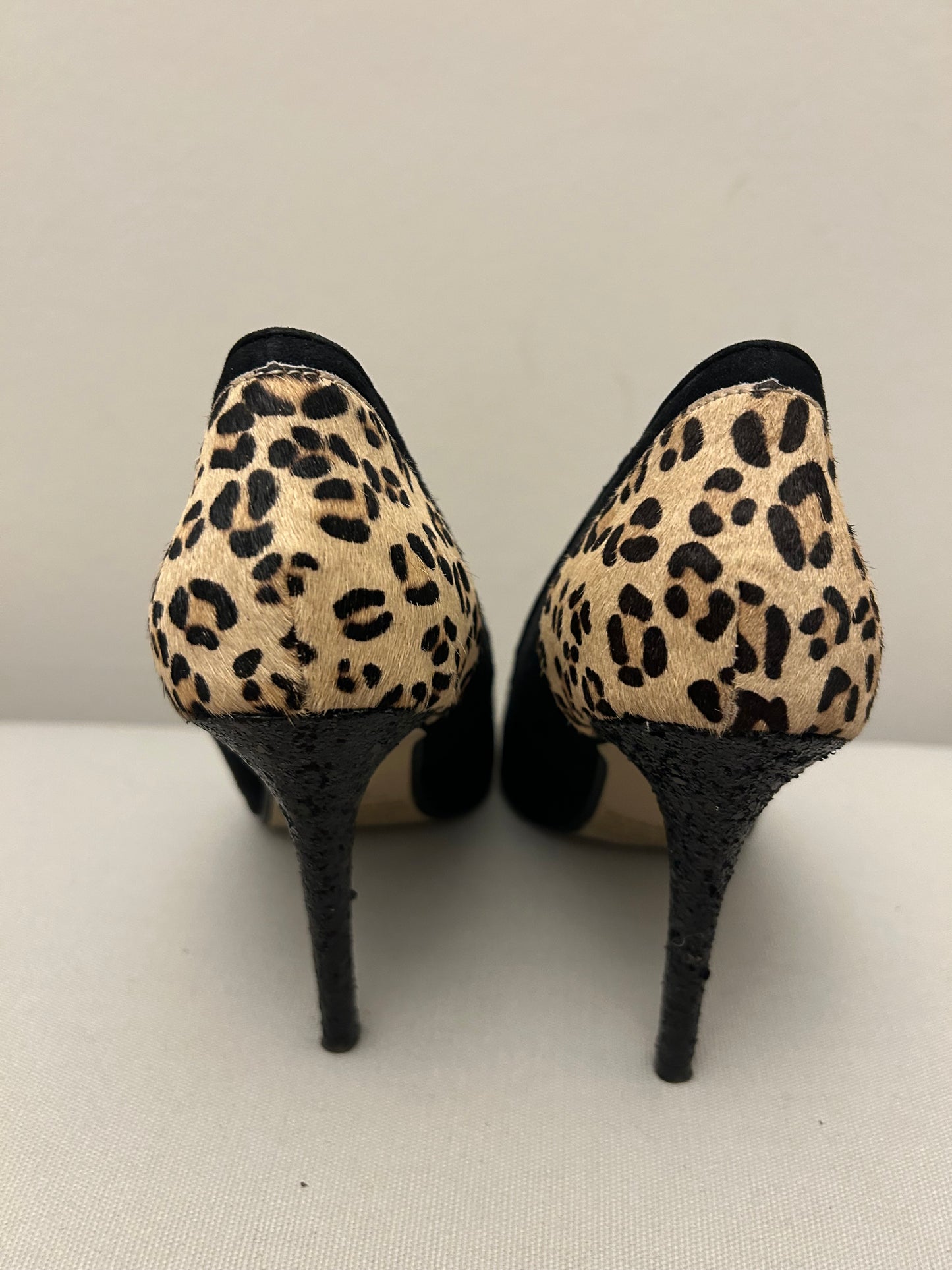Black & Animal Print Next Stiletto Shoes