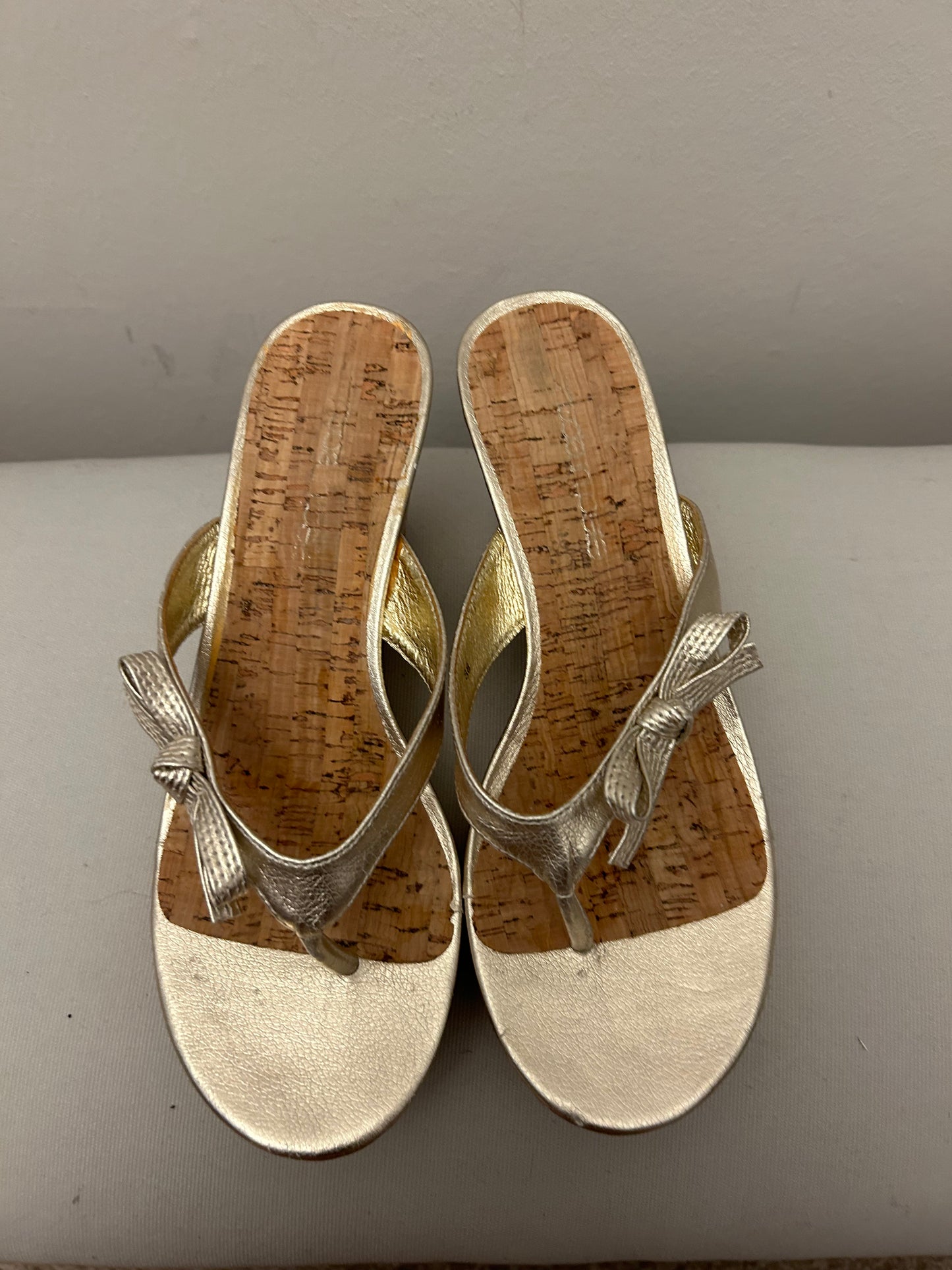 Gold Wedge Sandals