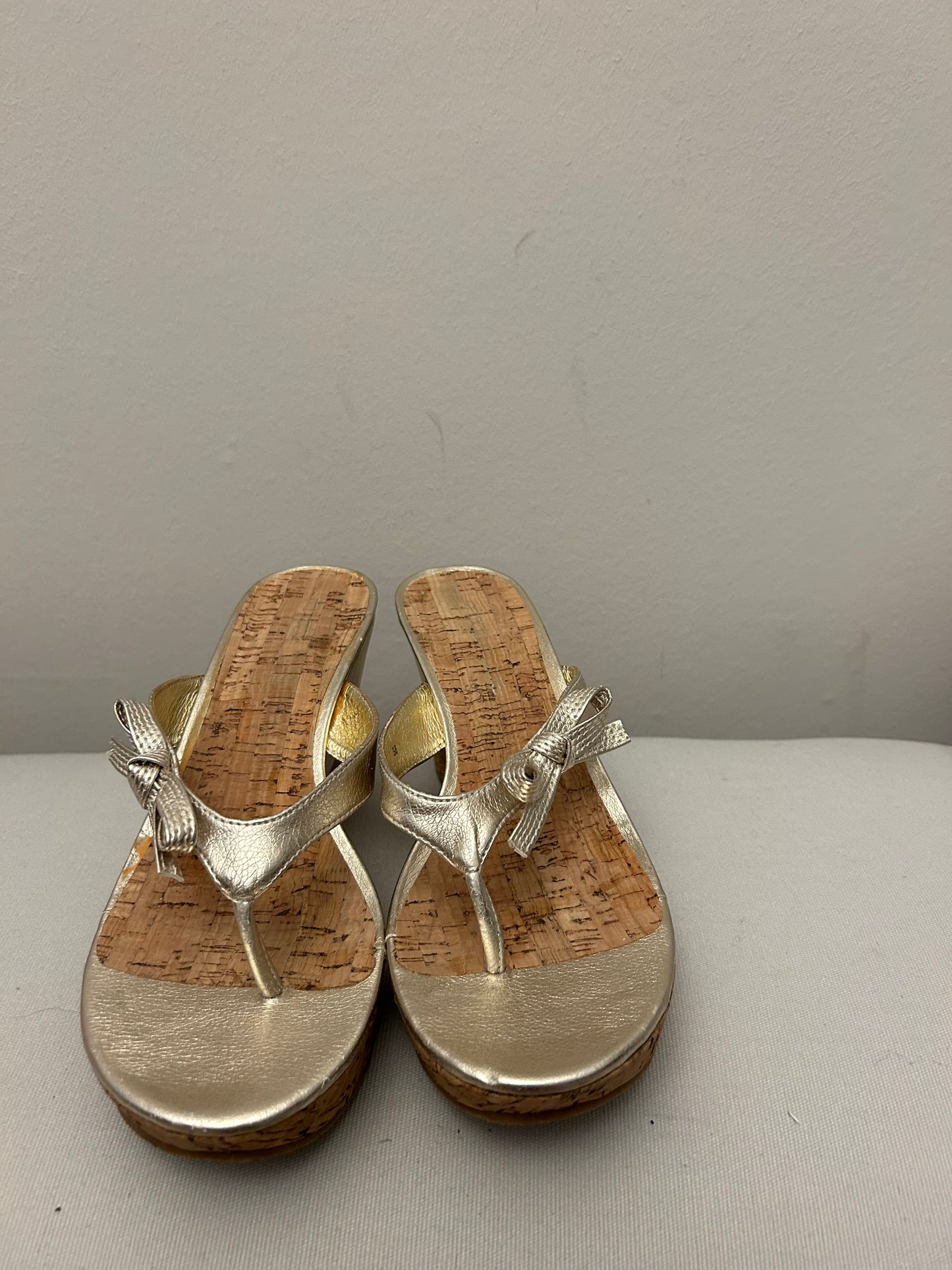 Gold Wedge Sandals