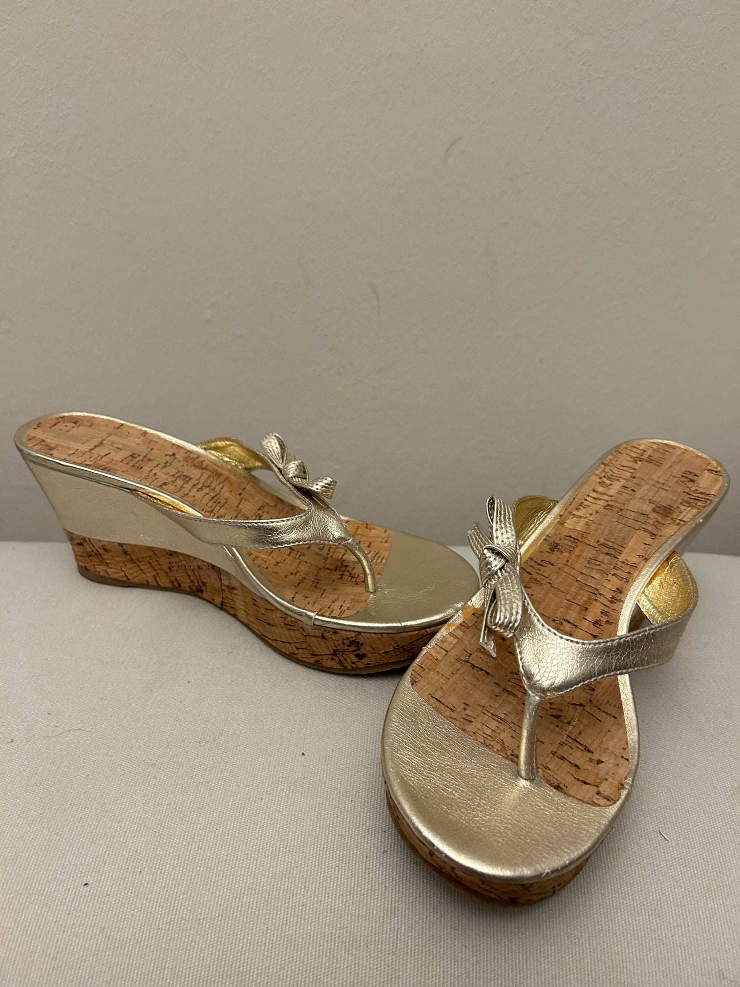 Gold Wedge Sandals