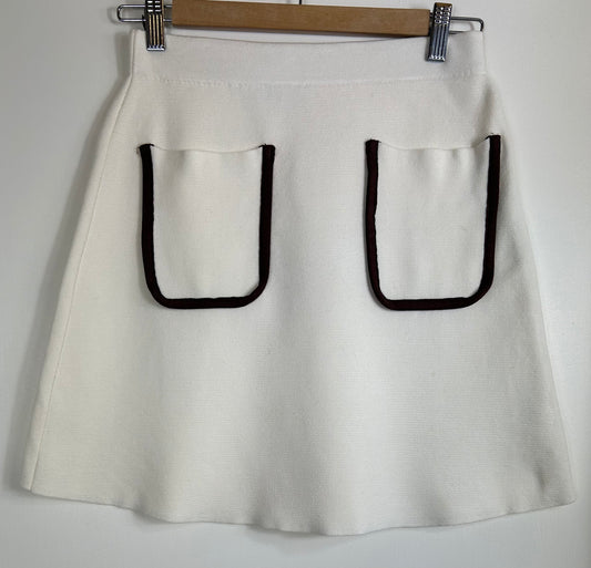 Cream ZARA Short Skirt