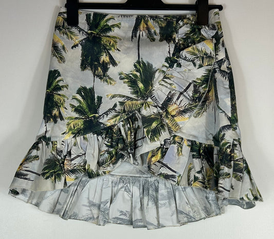 White Multi Coloured H&M Summrr Skirt