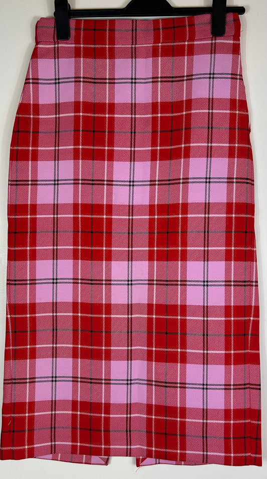 Pink & Red Checked ZARA Skirt