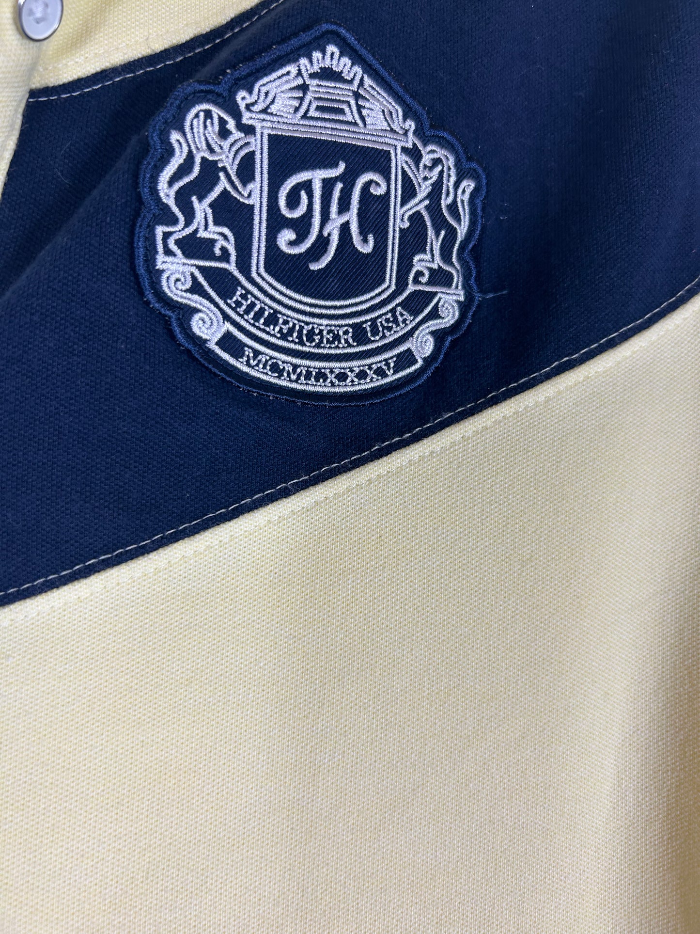 Lemon & Navy Tommy Hilfiger Polo Shirt